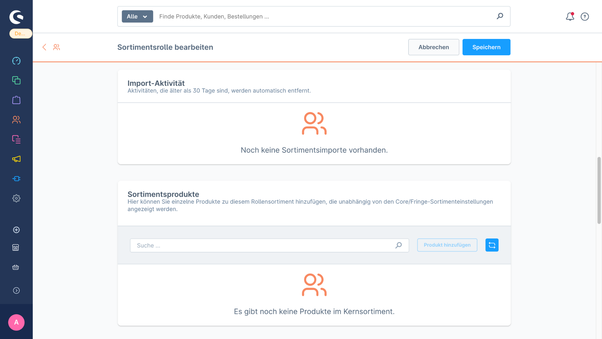sortimente und sortimentsrollen 