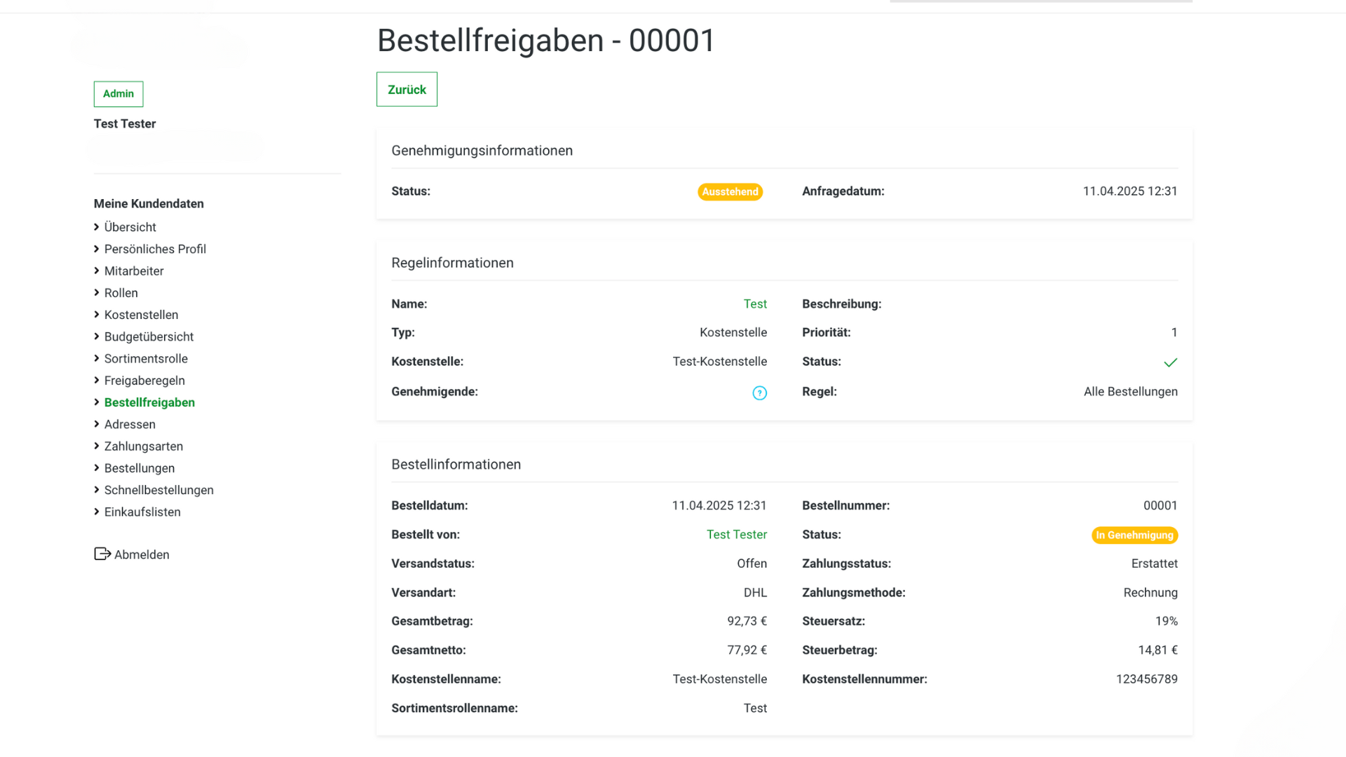 bestellgenehmigungen