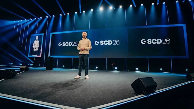 Co-CEO Sebastian Hamann während der Keynote.