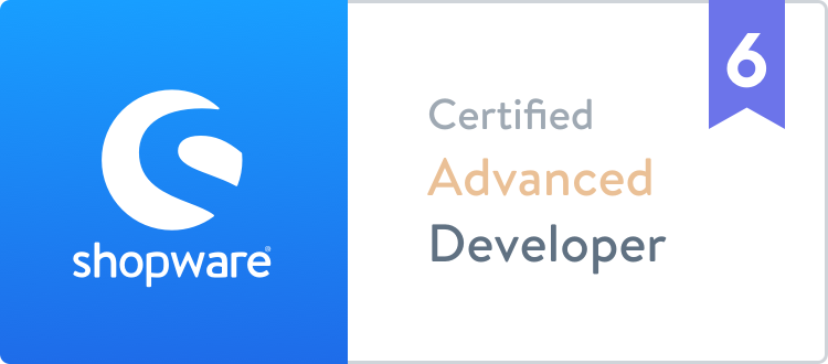 Shopware 6 Certified Advanced Developer | AGIQON Shopware Agentur